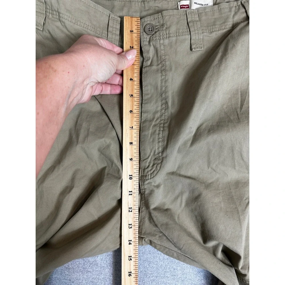 Wrangler Pants Mens 44x32 Five Star Relaxed‎ Fit Cargo Work Tan Khaki